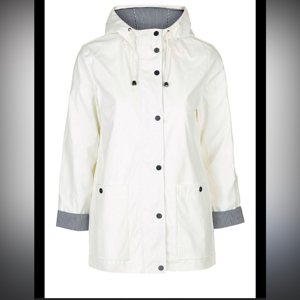 Topshop White Rain Jacket